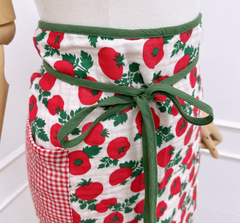 Tomato check mini apron / 토마토 체크 미니 앞치마