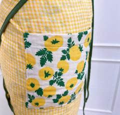 Tomato check mini apron / 토마토 체크 미니 앞치마