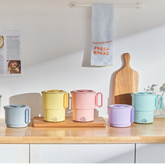 GITIS PASTEL ALL STAINLESS TRAVEL FOLDING ELECTRIC POT / 지티스 전기포트