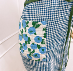 Tomato check mini apron / 토마토 체크 미니 앞치마
