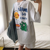 Awake of Cats cotton set / 면 반팔 츄리닝 세트