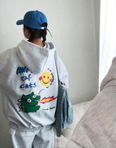 Awake Sweatshirts / 어웨이크 기모 맨투맨 공룡