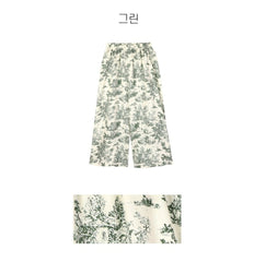 Toile pajama dress + Pants set / 잠옷 세트