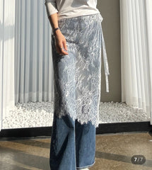 Lace layered wrap