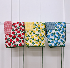 Tomato check mini apron / 토마토 체크 미니 앞치마