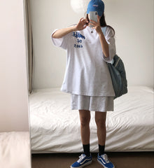 Awake of Cats cotton set / 면 반팔 츄리닝 세트