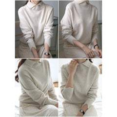 Cashmere collar sweater / 캐시미어 카라 스웨터