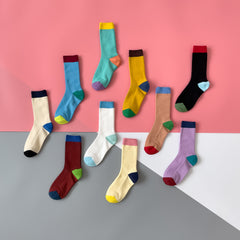 Combine Mid-Calf Color Block Socks / 컴바인 골지 중목 양말