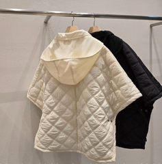 Padded Hooded Cape / 패딩 후드 케이프